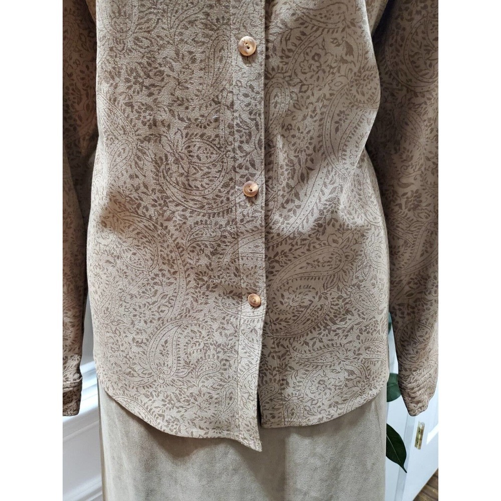 Norton Women's Brown Polyester Collared Shirt & Maxi Skirt 2 Piece Suit Size 12 - Picture 4 of 12